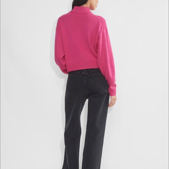 Aritzia Wilfred Free Harper Sweater Merino Wool Cropped Turtleneck Purple XS - Picture 5 of 5